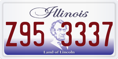 IL license plate Z953337
