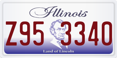 IL license plate Z953340