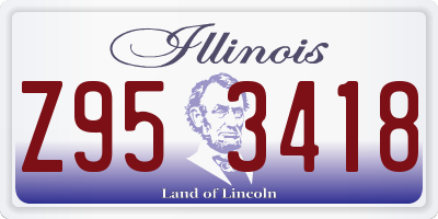 IL license plate Z953418