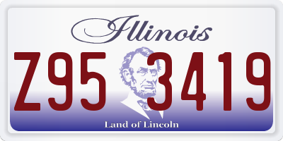 IL license plate Z953419