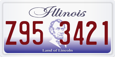 IL license plate Z953421