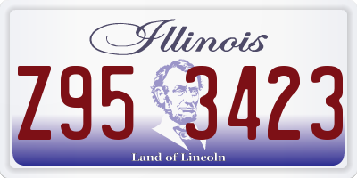 IL license plate Z953423