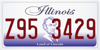 IL license plate Z953429