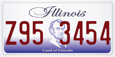 IL license plate Z953454