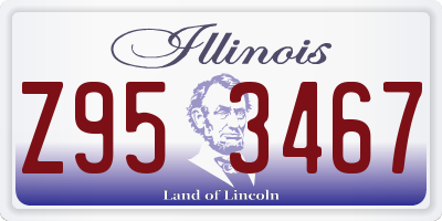 IL license plate Z953467