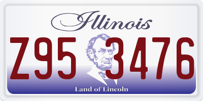 IL license plate Z953476