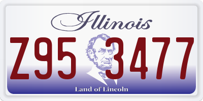 IL license plate Z953477