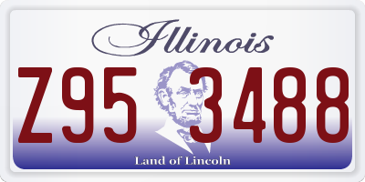 IL license plate Z953488