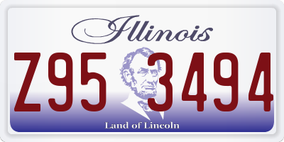 IL license plate Z953494