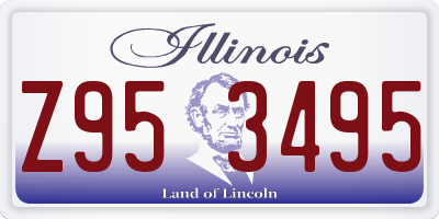 IL license plate Z953495