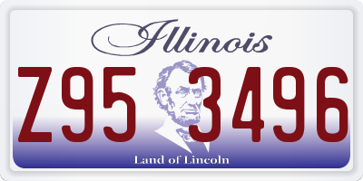 IL license plate Z953496