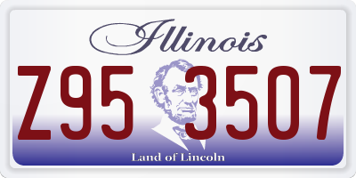 IL license plate Z953507