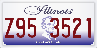 IL license plate Z953521