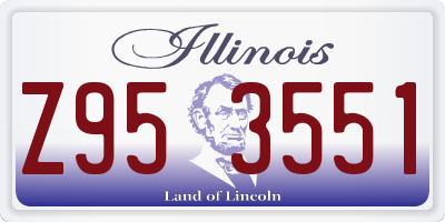 IL license plate Z953551