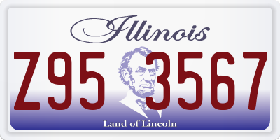 IL license plate Z953567