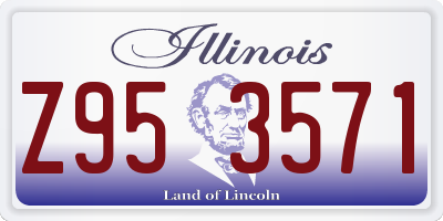 IL license plate Z953571