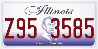 IL license plate Z953585