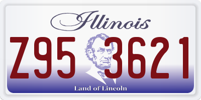 IL license plate Z953621