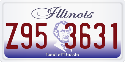 IL license plate Z953631