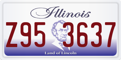 IL license plate Z953637