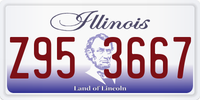 IL license plate Z953667