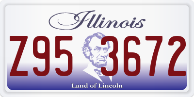 IL license plate Z953672