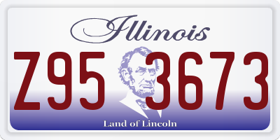 IL license plate Z953673