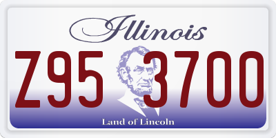 IL license plate Z953700