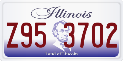 IL license plate Z953702