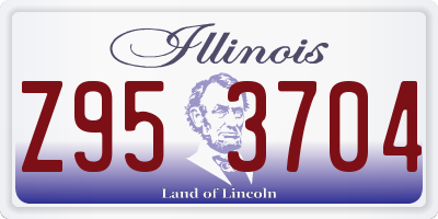 IL license plate Z953704