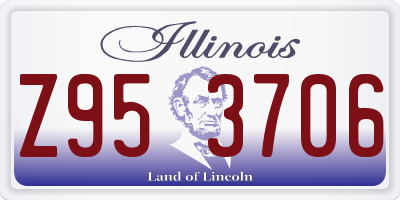 IL license plate Z953706