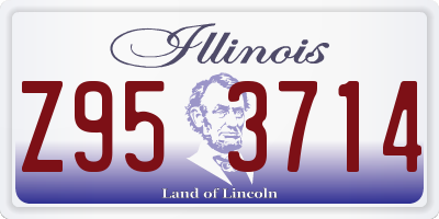 IL license plate Z953714