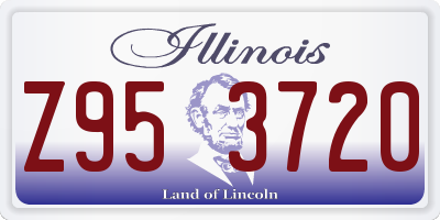 IL license plate Z953720