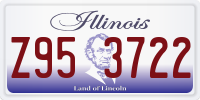 IL license plate Z953722