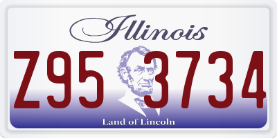IL license plate Z953734
