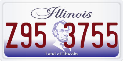 IL license plate Z953755
