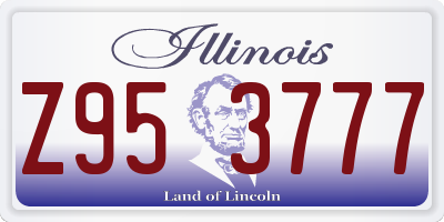 IL license plate Z953777
