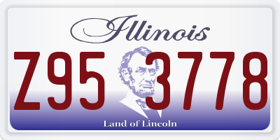 IL license plate Z953778