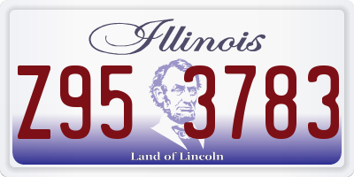 IL license plate Z953783