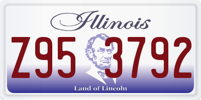 IL license plate Z953792