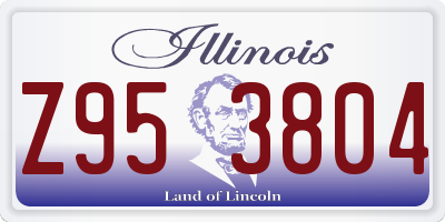 IL license plate Z953804