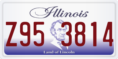 IL license plate Z953814