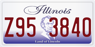 IL license plate Z953840
