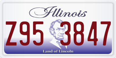 IL license plate Z953847