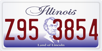 IL license plate Z953854