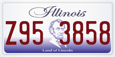 IL license plate Z953858