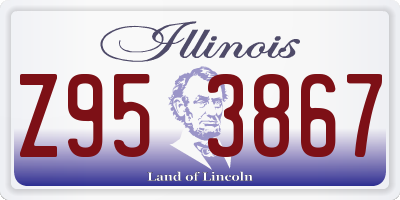 IL license plate Z953867