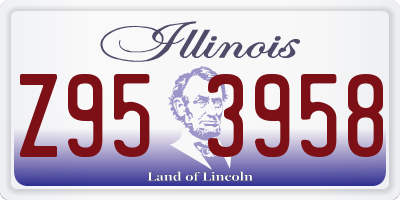 IL license plate Z953958