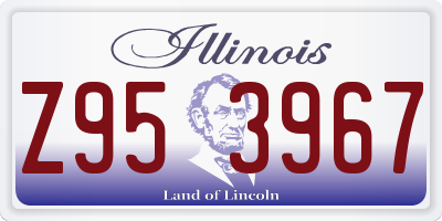 IL license plate Z953967