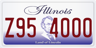 IL license plate Z954000
